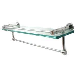   Brass Fresno 22 Glass Shelf with Towel Bar and Rail from the Fres