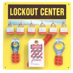 Lockout Center Board Kit, 6 Padlock Kit  Industrial 