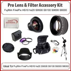  Pro Lens & Filter Kit for Fujifilm FinePix HS10 hs20 S9500 