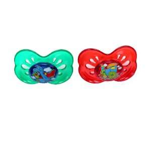  2  Pack Brites Pacifiers   red/green, one size Baby