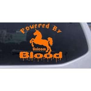 Powered By Unicorn Blood Funny Car Window Wall Laptop Decal Sticker 