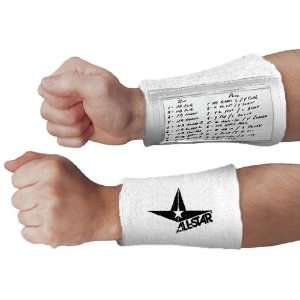  All Star Youth Play Maker Football Wristbands WH   WHITE 