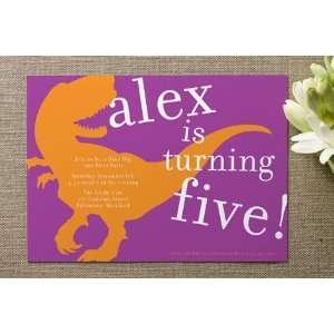  T rex party Childrens Birthday Party Invitations 