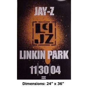 JAY Z LINKIN PARK 24x36 Tour Poster 