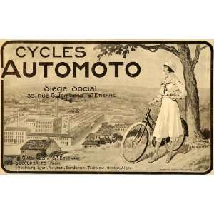  1920 Ad French Bicycles Automoto Siege Social Overlook 