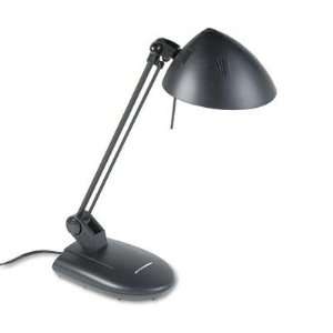  High Output Halogen Desk Lamp, 17 Reach, Matte Black