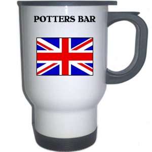  UK/England   POTTERS BAR White Stainless Steel Mug 