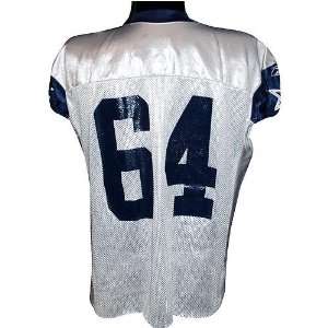   Holland #64 2008 Cowboys Game Used White Practice Jersey (Tagged 2005