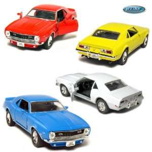  Set of 4 1968 Chevy Camaro Z/28 132 Scale (Blue, Red 