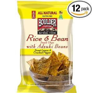 Boulder Canyon Rice & Adzuki Bean Snack Chip, Sweet Lemon and Cracked 