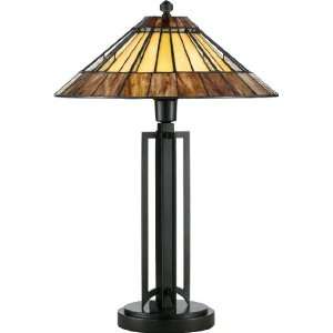  Quoizel TF702TVB Tiffany 1 Light Table Lamps in Vintage 