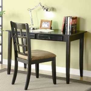  Home Office Writing Desk and Chair in Black Finish