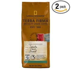 National Geographic Terra Firma Sumatra Regular Dark Ground Coffee, 12 