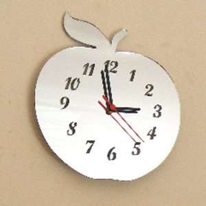 Apple Acrylic Mirror Clock 35cm X 30cm