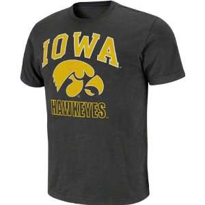  Iowa Hawkeyes Black Outfield Slub Knit T Shirt Sports 