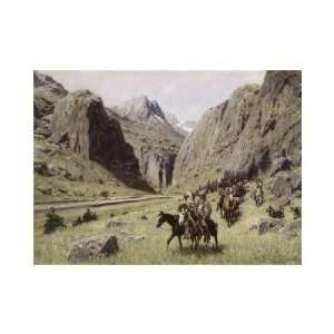  Henry Francois Farny   Through The Mountains Giclee