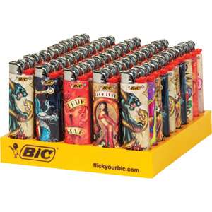 100 CT BIC TATTOO CIGARETTE LIGHTERS / SPECIAL EDITION  