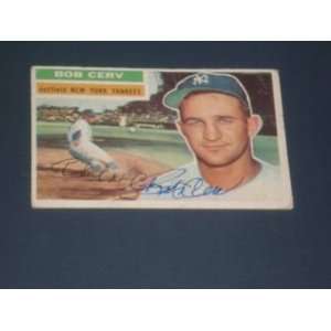  Yankees Bob Cerv Signed 1956 Topps Card #288 JSA Rare 