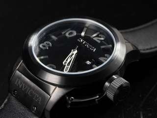   Corduba Black IP Stainless Steel Black Leather Strap Watch 1138  