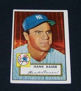 1952 Topps HANK BAUER #215 Ex+ NEW YORK YANKEES   