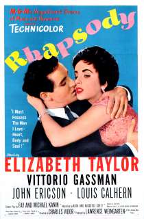 Rhapsody 1954 Orig Movie Poster Linenbacked Framed 1SHT  