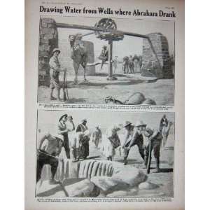  1917 WW1 Beersheba Well Abraham British Soldiers Water 