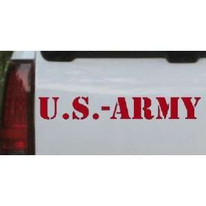 US Army Military Car Window Wall Laptop Decal Sticker    Red 50in X 7 