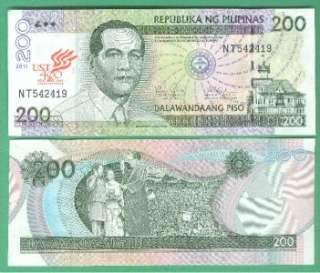 PHILIPPINES 2011 200 PESOS NEW SERIES UST 400 YRS OVPT  