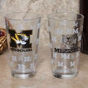  NCAA Missouri Tigers College Vault 2 Pack 16oz. Etched 