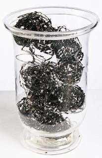 36 Glittery Black Sequin Metallic Wire Twisted Garland  