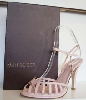   ) KURT GEIGER Gorgeous Pale Pink Hola lower Caged Stilettos  