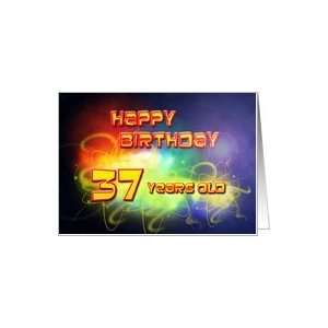  swirling lights Birthday Card, 37 years old Card Toys & Games