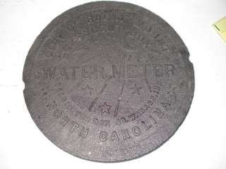   NC North Carolina Cast Iron Water Meter Box Cover jst lk New Orleans