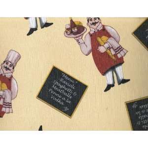   Fabric Placemats 12 X 18 Chefs Special with Chef (6 Tall) and Menu