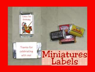Medieval Knight Dragon Miniature Candy Bar Wrappers  
