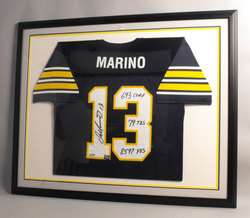 Dan Marino Autographed Signed College Football Jersey + Stats Framed 
