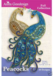 Anita Goodesign Embroidery Machine Designs CD PEACOCK  