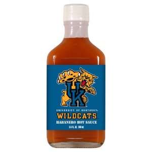 Hot Sauce Harrys 3908 KENTUCKY Wildcats Hot Sauce Habenero Flask 