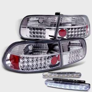  Eautolight 92 95 Honda Civic Hatch 3 Dr LED Tail Lights 