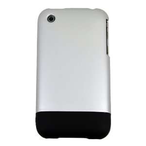 KingCase iPhone 3G & 3GS * Silky Smooth Rubberized Slider Case (Silver 