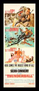 THUNDERBALL * ORIGINAL 1965 MOVIE POSTER JAMES BOND 007  