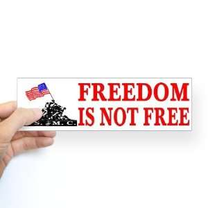 Iwo Jima Freedom Is Not Free Military Bumper Sticker by 
