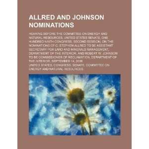  Allred and Johnson nominations hearing before the 