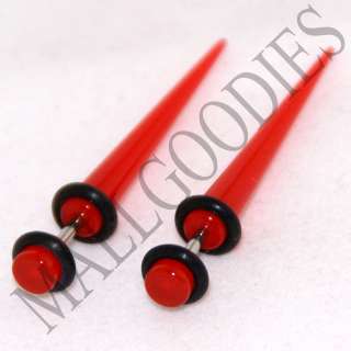 0114 Fake Cheater Illusion Stretchers Tapers 6G Red  