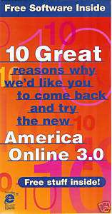 America Online AOL 3.0 CD Start Up  