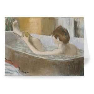 Woman in her Bath, Sponging her Leg, c.1883   Greeting Card (Pack of 