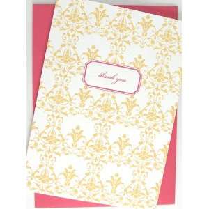  damask thank you letterpress boxed note cards Health 