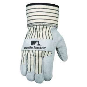 Wells Lamont 4000S Work Gloves with Suede Pearl Cowhide Safety Cuff 
