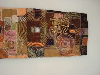 Silk Quilt Wall Hanging Earth Tones  