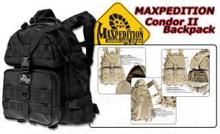 Maxpedition Condor II Hydration Backpack BLACK 0512B  